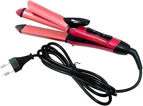 GRAVITY 2 in 1 Hair Straightener and Curler Professional Ceramic Hair Styling Tool Pink