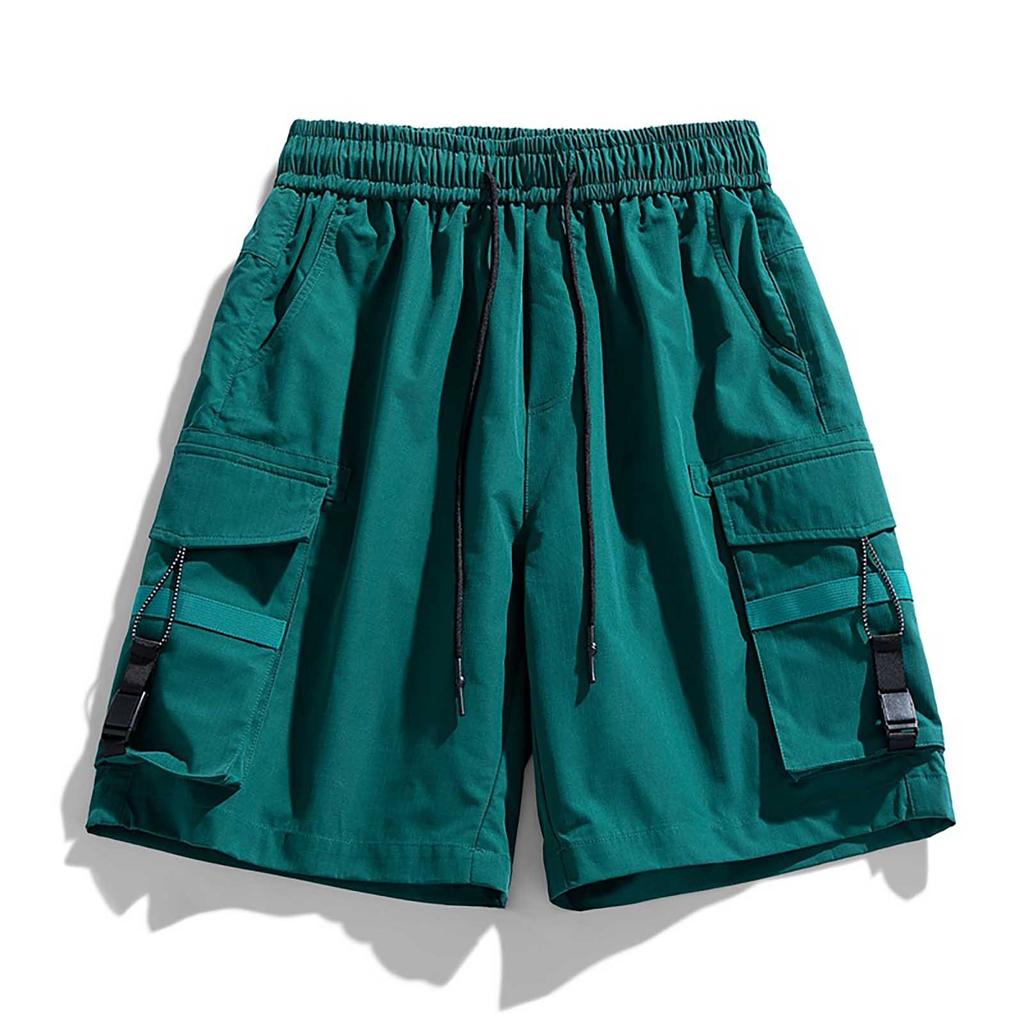 Letnie męskie spodenki kamuflażowe z nadrukiem cyfrowym, elastyczne, elastyczne, przycięte spodenki sportowe