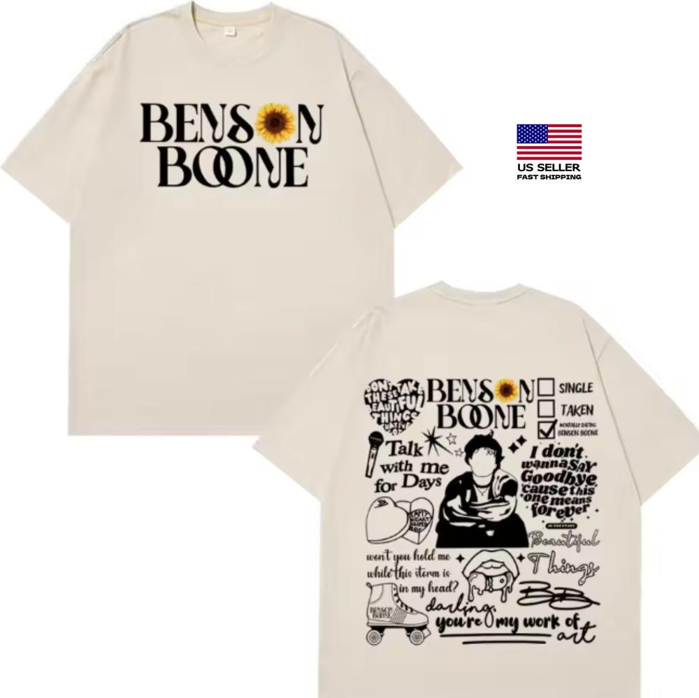 Benson Boone American Heart Tour 2025 Shirt, American Music Tour Fan T Shirt Unisex T-Shirt XXXXL