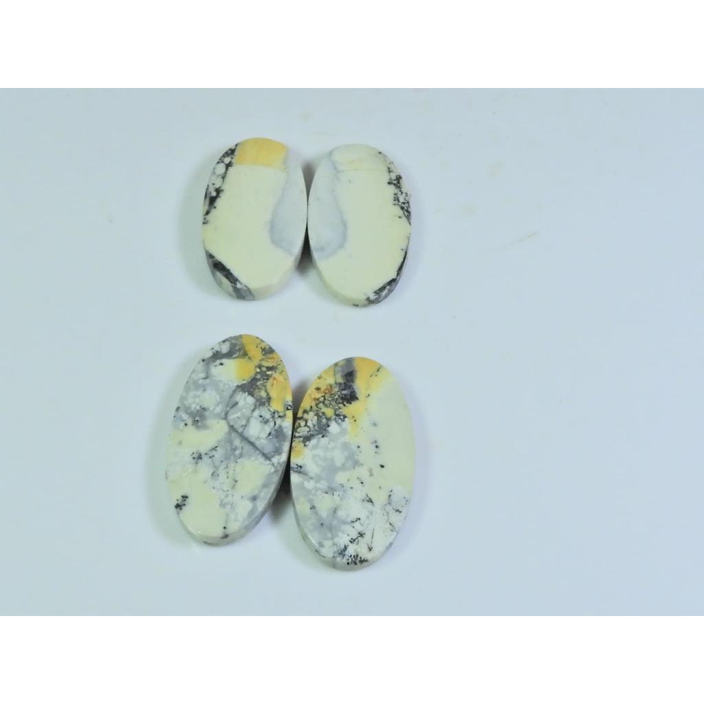 26-27MM Natural Malingano Jasper Matched Pair Fancy Loose Gemstone 2Pair Lot A-624