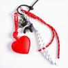 Yogodlns Red Heart Faux Leather Mini Backpack Hanging Handbag Pendant Bag Pendant Bags Accessories