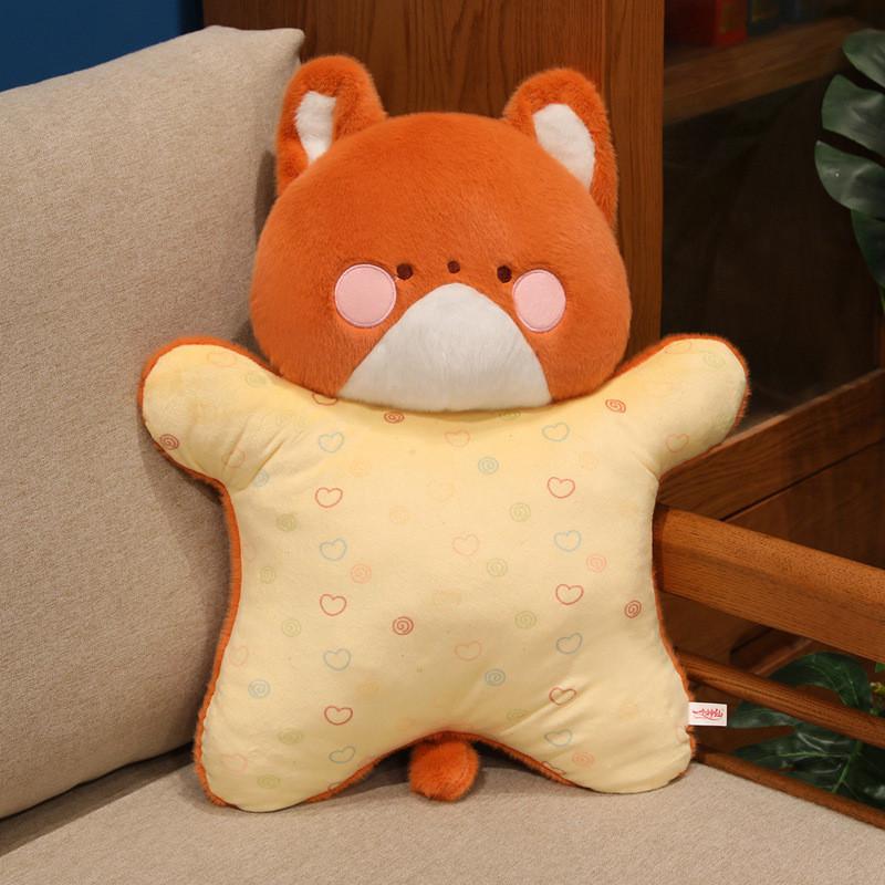 Cat Rabbit Duck Fox Panda Plush Pillow With Soft Short Fur For Stress Relief And Comfort For All Ages