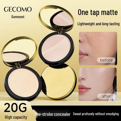 GECOMO Feather-light Long-lasting Powder Foundation - Soft Gauze, Large Capacity, Touch-up Setting, Brightening Loose Compact Makeup.