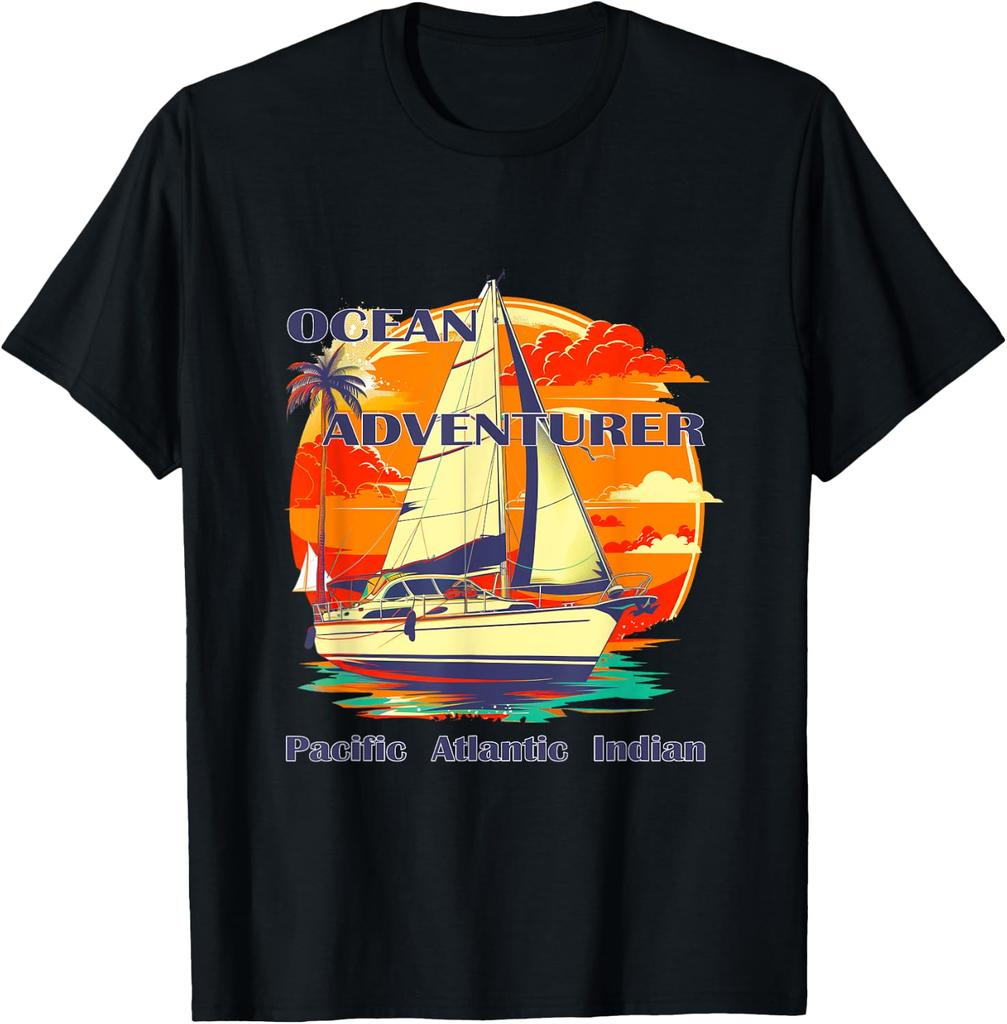 Ocean Adventurer Sailboat Pacific Atlantic Indian T-shirt