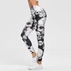 Leggings sportivi con stampa a teschio da donna HS, pantaloni sportivi da palestra, pantaloni elasticizzati per yoga