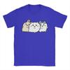 Chubby Bloated Chiikawas Hachiware Usagi Hungry Eat Food Full Fat T Shirts Men's Cotton T-Shirt Tee Shirt Clothing Gift Idea
