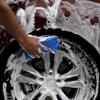 2 Stück Auto Reifen Wachsen Polieren Reinigen Wischtuch Waschen Reifen Rad Felge Zierleiste Kontur Detaillierung Dressing Glanz Pad Schwamm