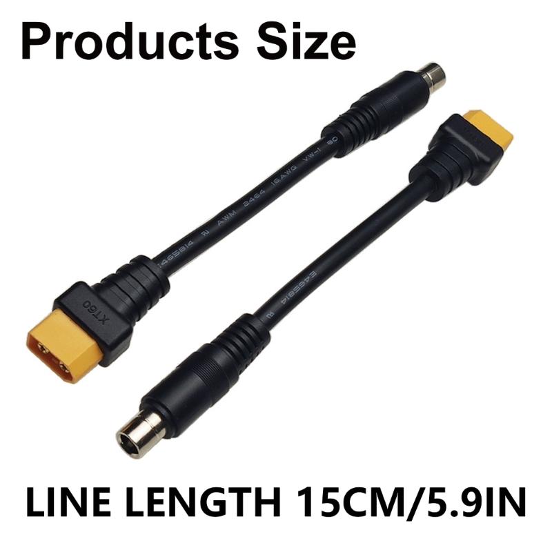 XT60 Male to DC8020 Male Charge Cable 14AWG for Connecting Solar Generators to Electronic Devices 15cm