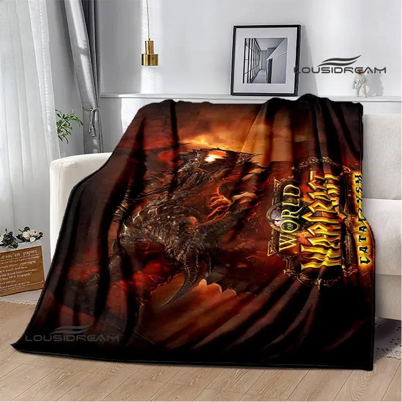 Game World of Warcraft Printed Blanket Kids Warm Flannel Soft and Comfortable Blankets Home travel blanket birthday gift