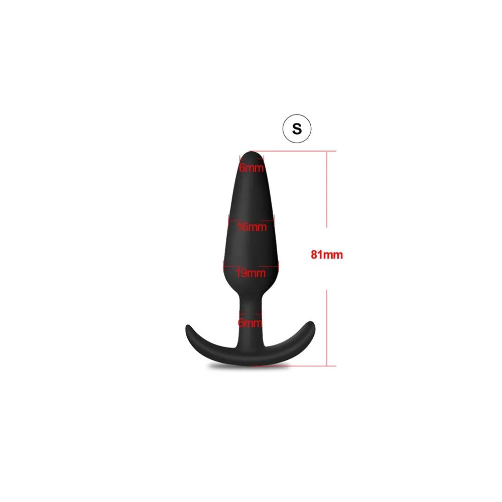 3 Sizes Anal Plug Soft Silicone Butt Plug Bullet Vibrator Stimulator Adult Sex Toys for Men/Women Anal Prostate Massager for Gay