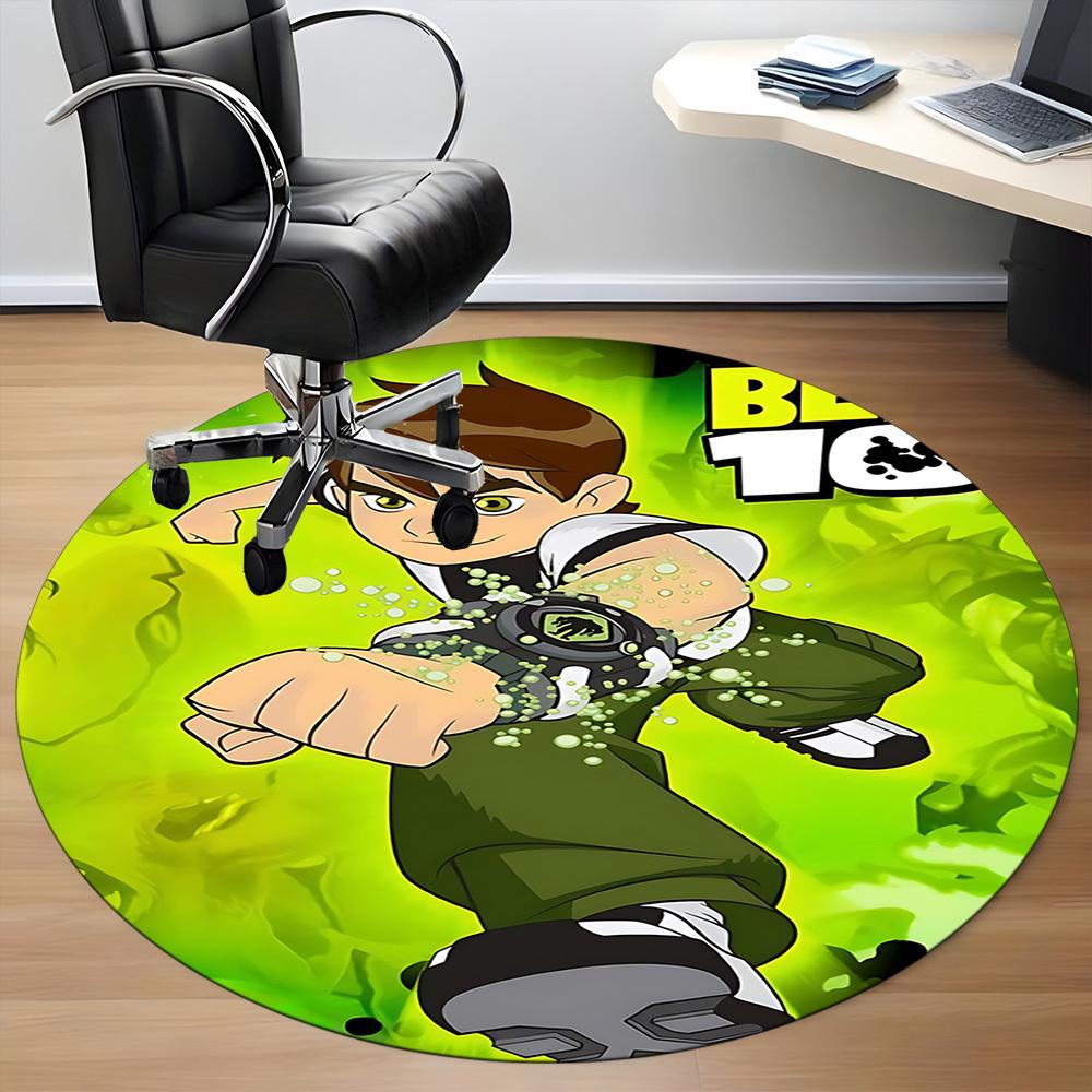1ks Kulatý koberec Ben 10 do kanceláře, pod kancelářské židle, do ložnice, obývacího pokoje, domácí dekorace a1022300