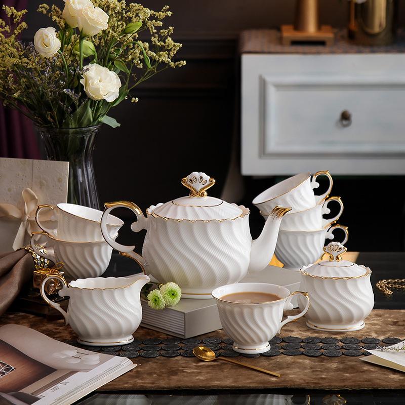 Nordic Bone China High-End Exquisite British Afternoon Tea Set Coffee Cup Saucer Luxury Light Luxury Home