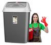 Large Gray Plastic Tilting Waste Bin 27L
