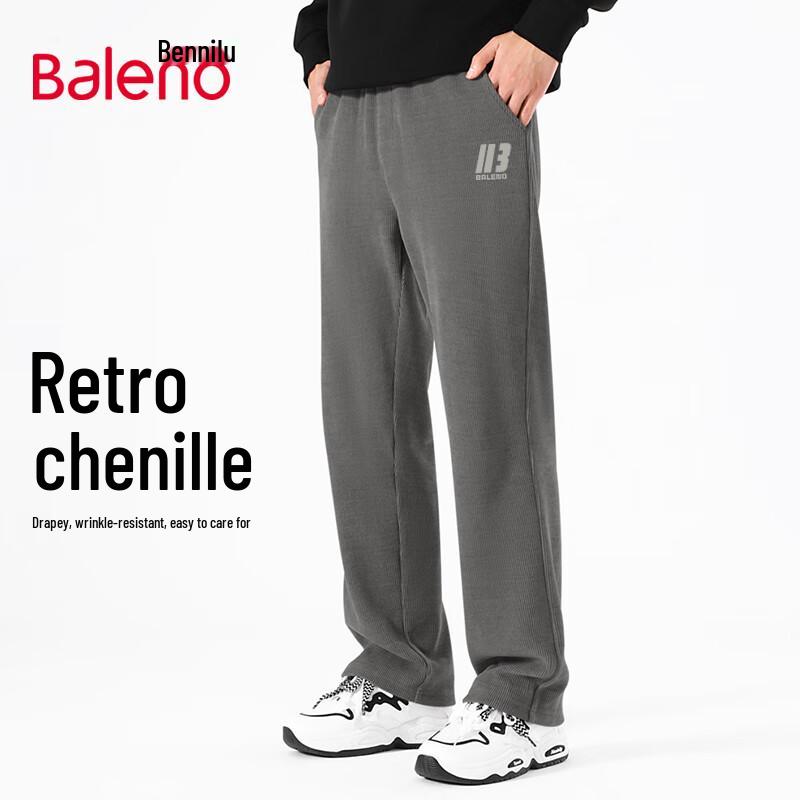 

Baleno Men s 2025 Spring Chenille Straight-Leg Casual Trousers 4XL