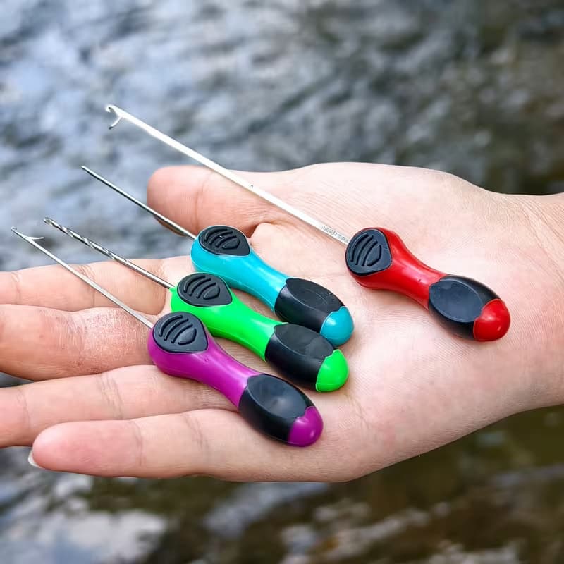 5Pcs Carp Fishing Bait Needle Set Stainless Steel Boilie Drill Pop Up Rigs Splicing Hook Link Stringer Needle Fishing Accessories