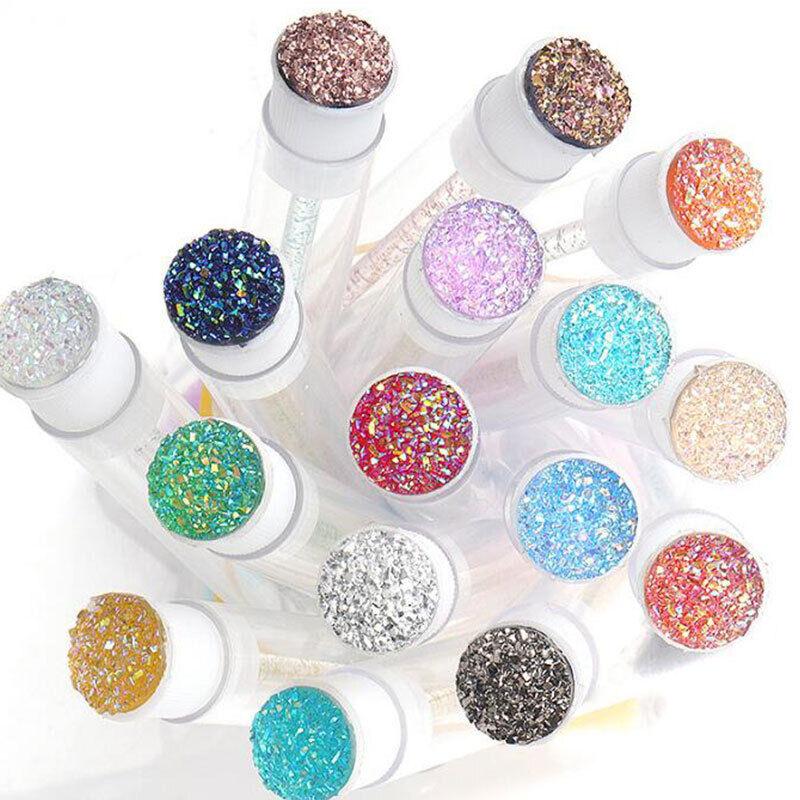 3pcs Eyelash Eyebrow Brush Mascara Wands Diamond Tube Crystal Handle Lash Applicator+