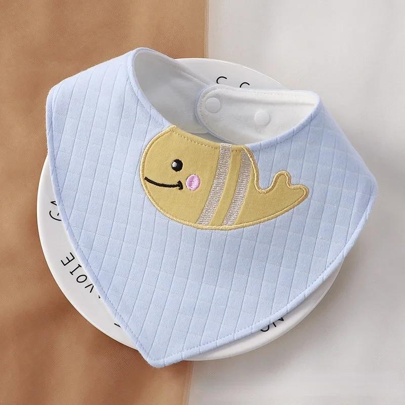 Triangle Cartoon Baby Bibs Soft Newborn Feeding Towel Cotton Cloths for Girls Boys Bandana Bib Newborn Saliva Towel Burp Cloths