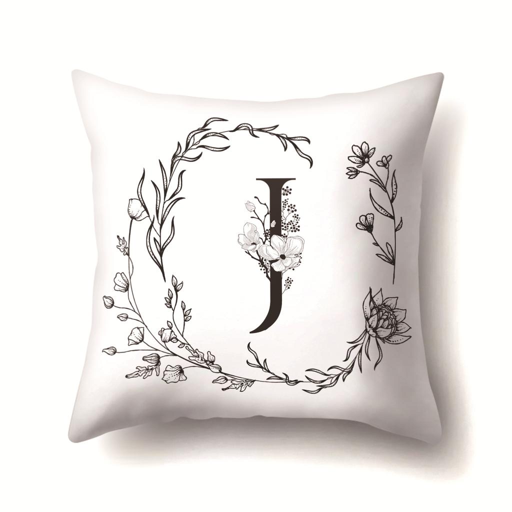 Polyester Pillowcase INS Style Garland 26 English Letter Printing Pillowcase Waist Cushion Car Seat Cover