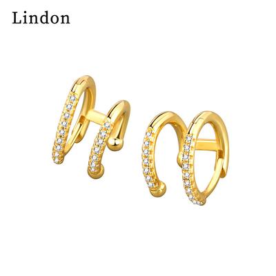 Brincos de liga de cobre Lindon com zircão, brincos para mulheres, presentes para festa de casamento