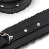 Bondage-Set für Erwachsene, Plüsch, Hand- und Fußfesseln, Kreuzleder, Plüsch, Erotik, 3-teiliges Bondage-Spielzeug, Bondage-Set