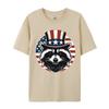Raccoon Patriotic America 4th Of July TShirts Funny Cotton Tees Printing Tops Tee Loose TeeShirt Unisex Top Tshirts