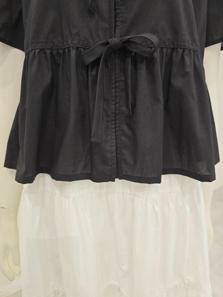 ZOOC Ribbon Point Short Sleeve Blouse V253MSC923
