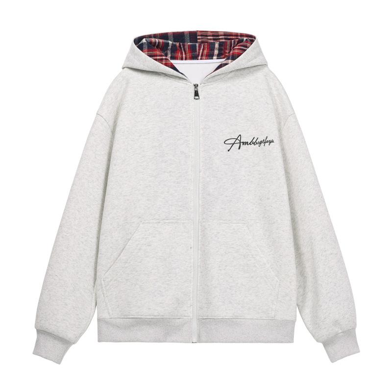 Cardigan Sweater Jacket Men's Autumn and Winter New Trendy Loose Velvet Thickened Youth Hooded Jacket Men