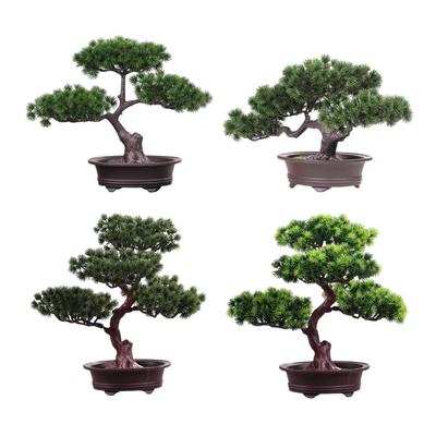 Artificial Zen Bonsais Tree Plastic Plant Low Maintenance Indoor Decoration For Home Office Meditations Space