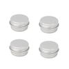 4Pcs Aluminum Tin Jar, Leak Mini Proof Refillable Bottle Salve Tin, Screw Lid Metal Tins Containers for Spice Powder Candies
