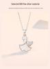 Tichia 999 Sterling Silver Apricot Shell Necklace: Women's Niche Design Clavicle Chain