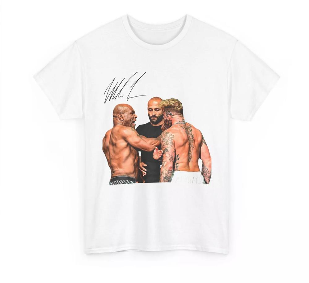 

Jake Paul vs Mike Tyson HOT NEW white T-shirt Unisex All sizes JJ4844 Unisex T-Shirt S