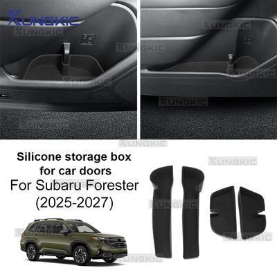 Silicone Storage Box For Subaru Forester 2025 2026 2027 LHD RHD Car Side Doors Organizer Case Interior Accessories