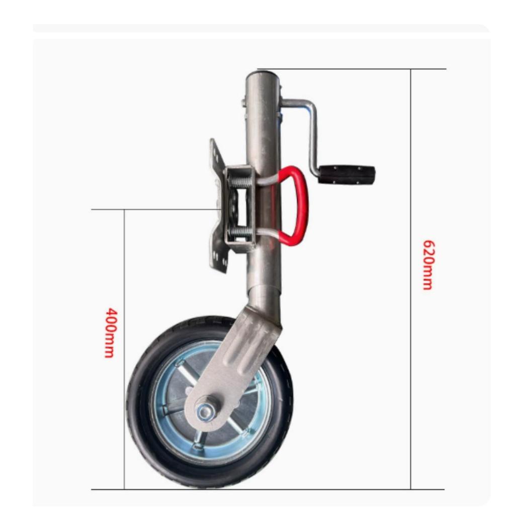 Side-Crank Trailer Jack Bolton Hauled with Wheel Swivel Hardware