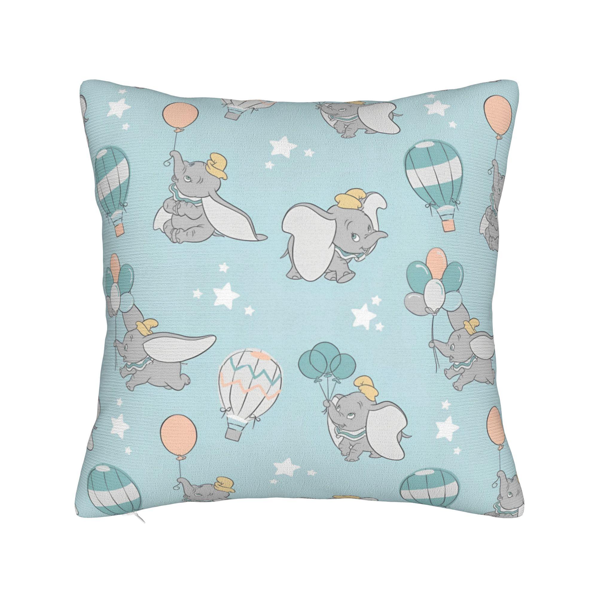 

Dumbo Elephant Cartoon Square Pillow Case Polyester Cushions for Sofa Circus Carnival Cute , Casual Pillowcase 30cmx30cm