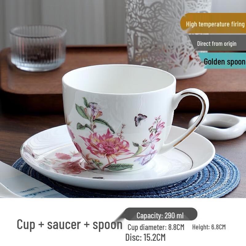 HANDUNYOU European Style Glass Coffee Cup Set