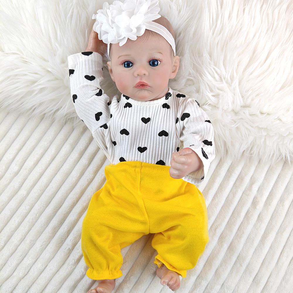 18-Inch Realistic Reborn Baby Girl Doll - 46cm Playhouse Companion Toy