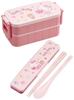 Skater Bento for Made in Sanrio Hello Kitty Flower Wreath Box, 2-Tier, 600ml, Antibacterial, Women, Japan, Design, YZW3AG-A