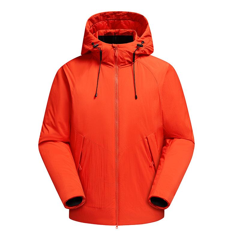 Men s Large Size Hooded Cotton-padded Jacket Solid Color Cotton Jacket Winter Warm Casual YKK Technology Cotton Down Cotton Jacket M ярко-оранжевый