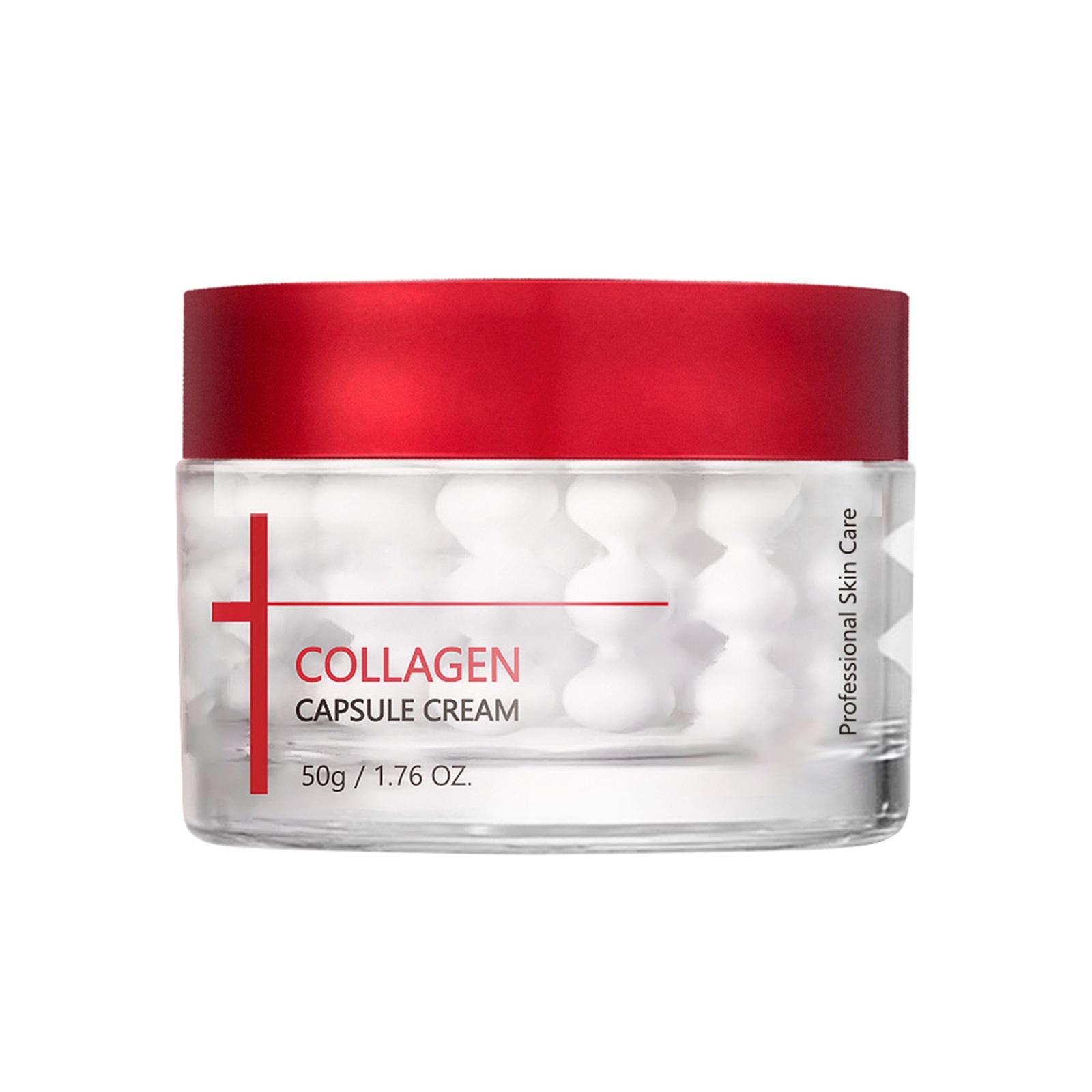 

Коллагеновый крем-филлер 50 г, Увлажняющий, Питательный и Освежающий Капсульный Крем, с Ложечкой. One Size