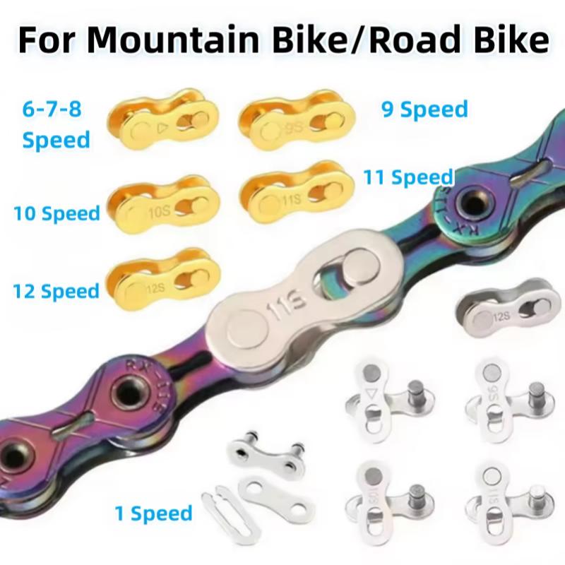 Mountain Bike Chain Magic Buckle Single Speed Chain Quick Release Bicycle Chain Missing Link Bicycle Parts 1/8S/9/10/11/12 Speed