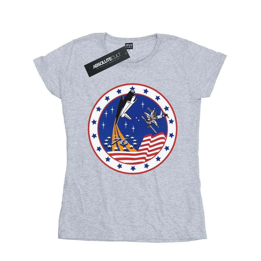NASA Womens/Ladies Classic Rocket 76 Cotton T-Shirt