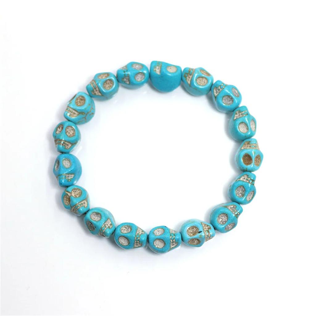 B02 Cooles Skelett Perlenarmband Persönlichkeits-Charme Exquisites Übertreibungsarmband Paar Scharfes Mädchen Festival Täglicher Schmuck