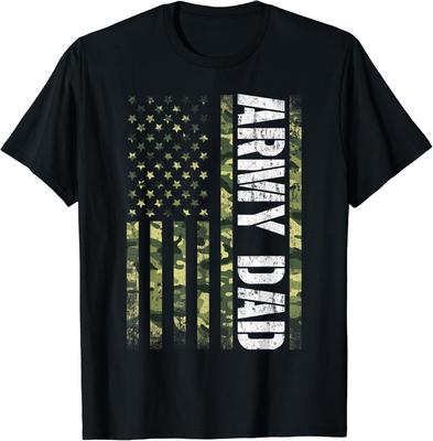 Proud Army Dad United States USA Flag Gift For Father's Day T-Shirt Unisex T-Shirt