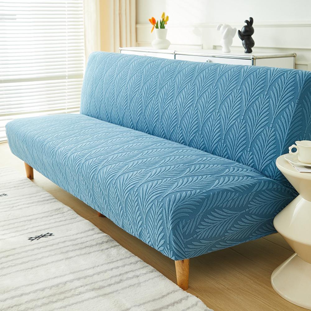 

Stretchable 3D Jacquard Sofa Cover Full Protection Anti-Dust Slip-Resistant Armless Sofa Bed Slipcover M:for 160-190cm