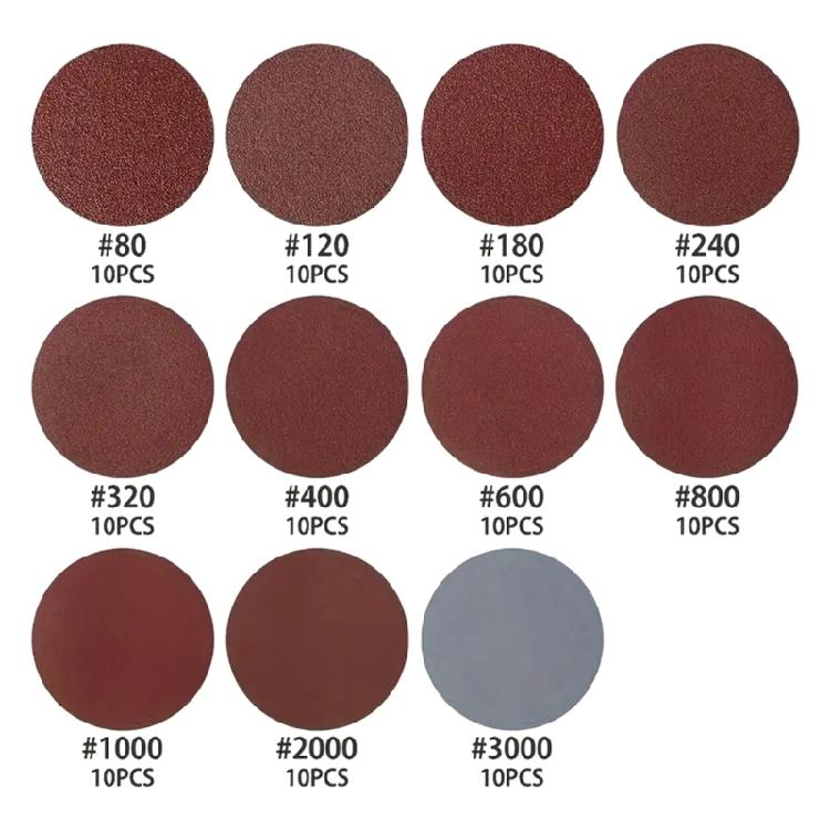 100Pcs 1inch 25mm Sanding Discs Pad Kits Abrasive Polishing Pad For Rotary