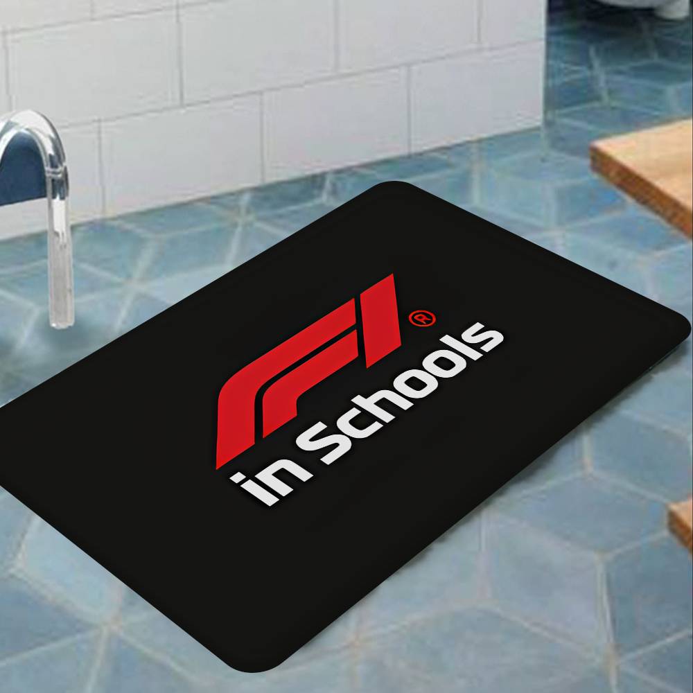 F-F1S F-Formula 1 LOGO Floor Mat Anti-slip Absorb Water Long Strip Cushion Bedroon Mat Alfombra