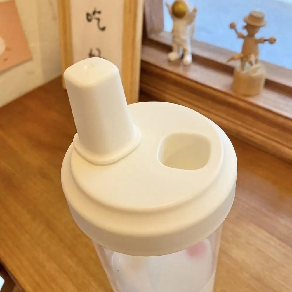 Botellas de Agua de 500/850ml Taza con Pajita Jugo Leche Taza de Plástico con Tapa Pajita Tazas para Té de Burbujas Café Gran Capacidad Artículos para Beber