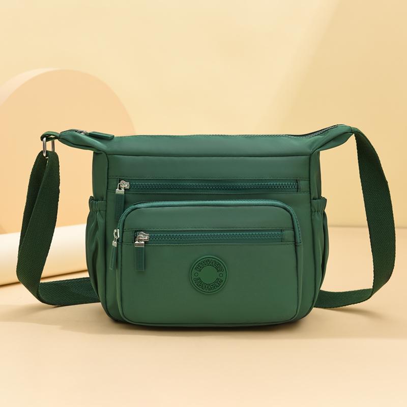 Nylon Women's Bag Multi-Layer Mother's Bag Large Capacity Shoulder Bag Lightweight Water-Repellent Crossbody Bag