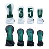 PU Leather Golf Club Cover 1 3 5 U Embroidered Portable Driver Fairway Multifunctional Golf Club Head