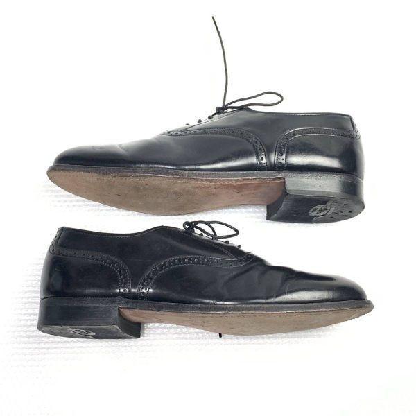 USED/80s 90s Vintage USA Made Dexter Size 8M 25.5 26.0cm Wholecut Dress Shoes Black